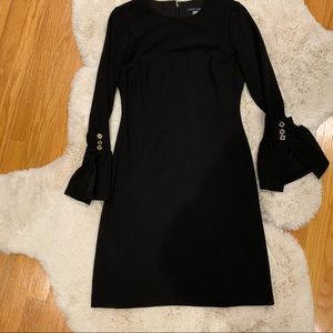 BLACK flair/bell sleeve TOMMY HILFIGER business interview pageant dress